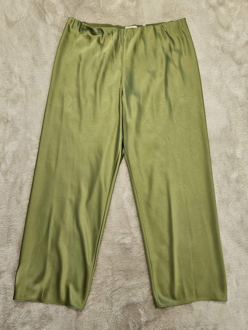 NWT Vince Wide Leg Satin Pants Size 2X Green Formal Business Casual Feminine - Picture 3 of 8